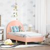 vidaXL Kinderbettgestell mit Kopfteil Rosa 70 x 140 cm Schafstoff