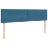 vidaXL Ottoman-Bett mit Matratzen & LEDs Dunkelblau 160x200 cm Samt