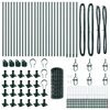 vidaXL Zaun mit Pfosten Gr&uuml;n 0,6 x 50 m Stahl und PVC