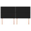 vidaXL Kopfteil Schwarz 160 x 5 x 118/128 cm Stoff