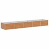 vidaXL Hochbeet Hellbraun 400 x 80 x 45 cm Verzinkter Stahl