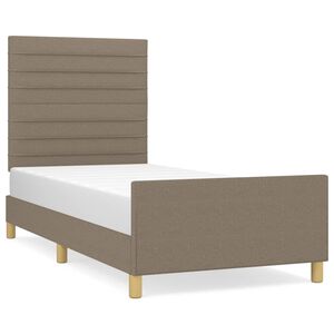 vidaXL Bettgestell ohne Matratze Taupe 80x200 cm Stoff