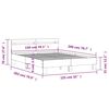 vidaXL Bettgestell mit Kopfteil Betongrau 150x200 cm Holzwerkstoff
