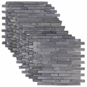 vidaXL Mosaikfliesen Grau 30 x 30 cm Marmor