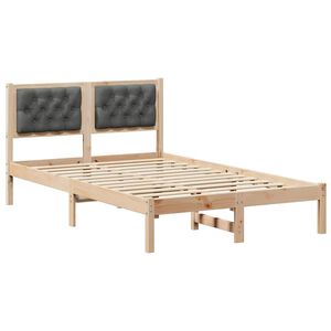 vidaXL Bettrahmen Dunkelgrau 120 x 190 cm Massives Kiefernholz