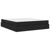 vidaXL Aufbewahrungsbett mit Matratze Schwarz 160 x 200 cm Polyester