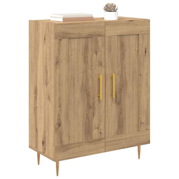 vidaXL Sideboard Artisan-Eiche 69,5 x 34 x 90 cm Verbundholz und Eisen