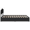 vidaXL Aufbewahrungsbett Schwarz 150 x 200 cm Holzwerkstoff