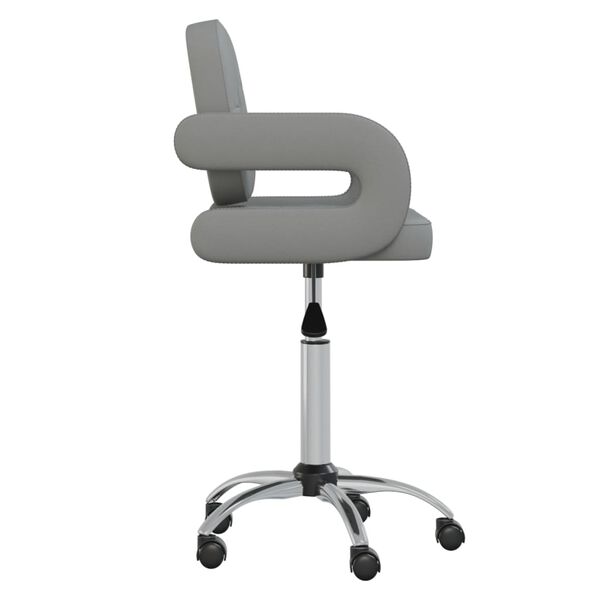 vidaXL Esszimmerst&uuml;hle 4 Stk. Drehbar Grau Kunstleder