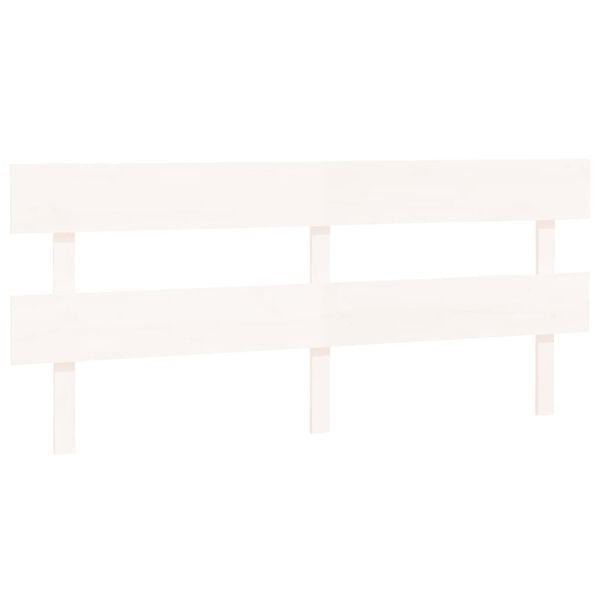 vidaXL Kopfteil Wei&szlig; 184x3x81 cm Massivholz Kiefer