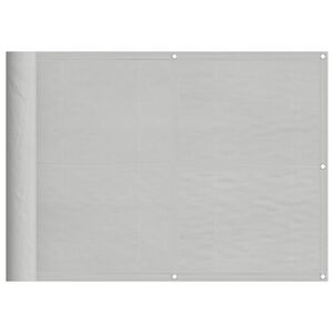 vidaXL Balkon-Sichtschutz Hellgrau 75x800 cm 100 % Polyester-Oxford