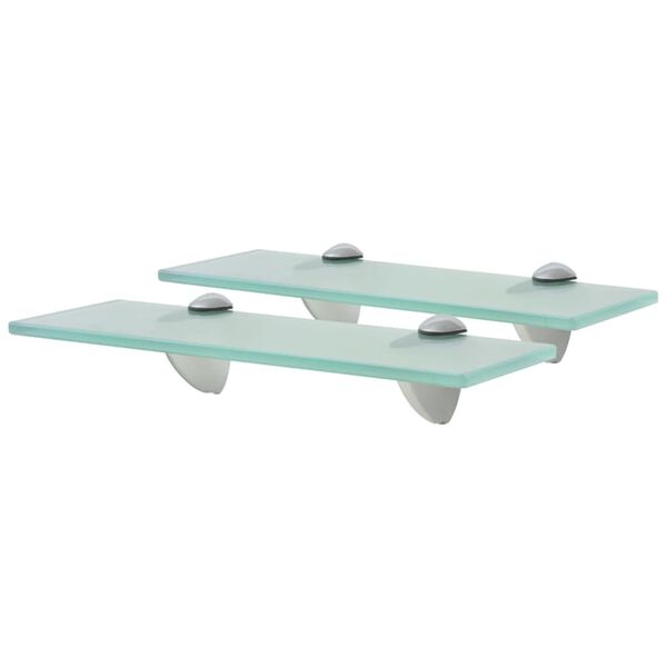 vidaXL Schweberegale 2 Stk. Glas 30x20 cm 8 mm
