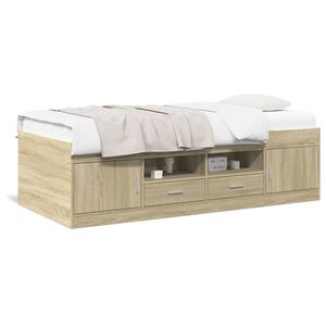 vidaXL Tagesbett mit Schubladen ohne Matratze Sonoma-Eiche 100x200 cm