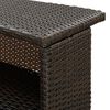 vidaXL 3-tlg. Gartenbar-Set mit Kissen Braun Poly Rattan