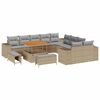 vidaXL Gartensofa-set 13 stk. Beige und Hellgrau Poly-Rattan