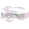 vidaXL Gartensofa-set 14 pcs Beige Poly-Rattan