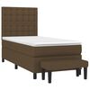 vidaXL Boxspringbett mit Matratze Dunkelbraun 80x200 cm Stoff