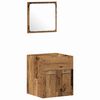 vidaXL Badezimmerm&ouml;bel-Set Wandmontiert 3 pcs Altholz Holzwerkstoff