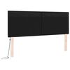 vidaXL LED Kopfteil Schwarz 144 cm Kunstleder
