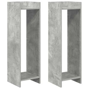 vidaXL Pflanzenst&auml;nder 2 pcs Betongrau 30 x 30 x 100 cm Holzwerkstoff