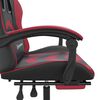 vidaXL Gaming-Stuhl mit Fu&szlig;st&uuml;tze Schwarz und Weinrot Kunstleder