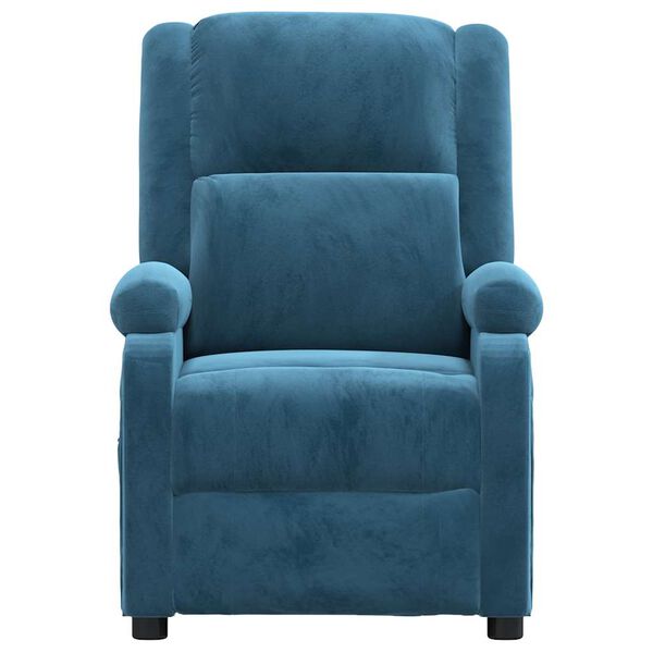 vidaXL Massagesessel Blau Samt
