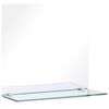 vidaXL Wandspiegel mit Regal 50&times;50 cm Hartglas