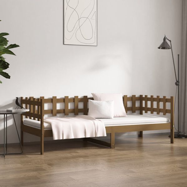vidaXL Tagesbett Honigbraun 90x200 cm Massivholz Kiefer