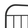 vidaXL Bettgestell mit Kopfteil Metall Schwarz 107x203 cm