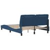 vidaXL Bettgestell mit LED ohne Matratze Blau 120x200 cm Stoff