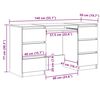 vidaXL Schreibtisch Braun Eichen-Optik 140x50x77 cm Holzwerkstoff