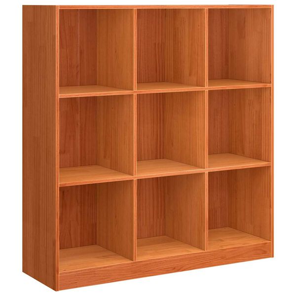 vidaXL B&uuml;cherregal Wachsbraun 104 x 33 x 110 cm Massives Kiefernholz