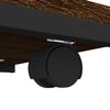 vidaXL Beistelltisch mit Rollen Braun Eichen-Optik 50x35x55,5 cm