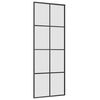 vidaXL Schiebet&uuml;r mit Beschlag 76x205 cm ESG-Glas & Aluminium