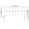 vidaXL Kopfteile Dunkelgrau 144x5x78/88 cm Stoff