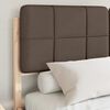vidaXL Bettgestell mit gepolstertem Kopfteil Taupe 150 x 200 cm