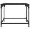 vidaXL Couchtisch mit Glasplatte Transparent 50x50x40 cm Stahl