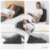 vidaXL Keil Kopfkissen Sonstiges Grau 55 x 55 x 26 cm