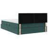 vidaXL Bett mit Stauraum und LED mit LED Dunkelgr&uuml;n 140 x 200 cm Samt