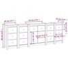 vidaXL Sideboard Wei&szlig; 230x35x80 cm Massivholz Kiefer