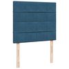 vidaXL Boxspringbett mit Matratze & LED Dunkelblau 120x190 cm Samt