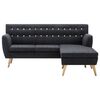 vidaXL Sofa L-Form Stoff 171,5x138x81,5 cm Dunkelgrau
