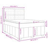 vidaXL Boxspringbett mit Matratze Taupe 140x200 cm Stoff
