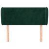 vidaXL Kopfteil mit Ohren Dunkelgr&uuml;n 83x23x78/88 cm Samt