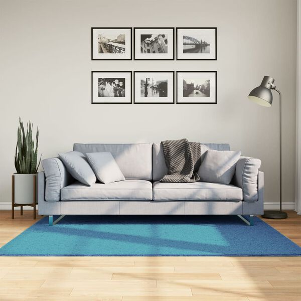 vidaXL Teppich OVIEDO Kurzflor T&uuml;rkis 120x170 cm