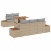 vidaXL Gartensofa-set 6 Stk. Beige und Grau