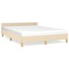 vidaXL Bettgestell ohne Matratze Creme 140x200 cm Stoff