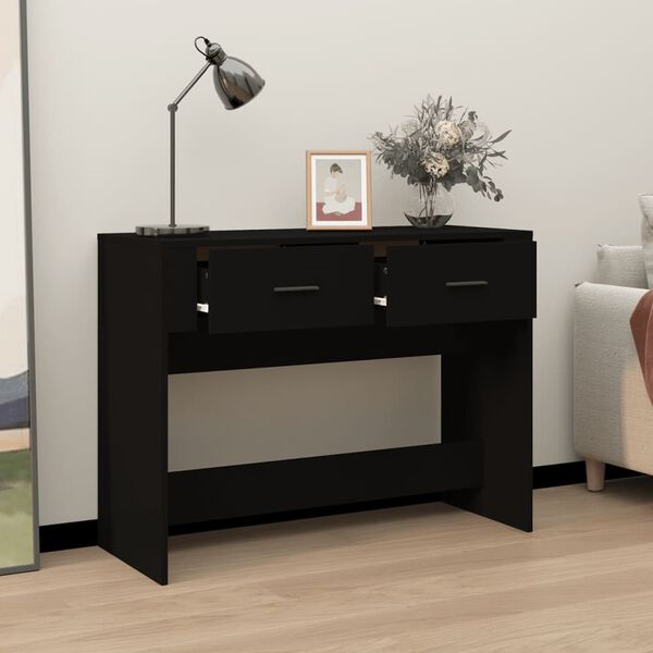 vidaXL Konsolentisch Schwarz 100x39x75 cm Holzwerkstoff