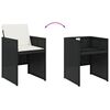 vidaXL Gartenst&uuml;hle mit Kissen 4 Stk. Schwarz Poly Rattan