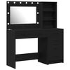 vidaXL Schminktisch 2 Stk. Schwarz 78,5 x 41 x 135 cm Holzwerkstoff